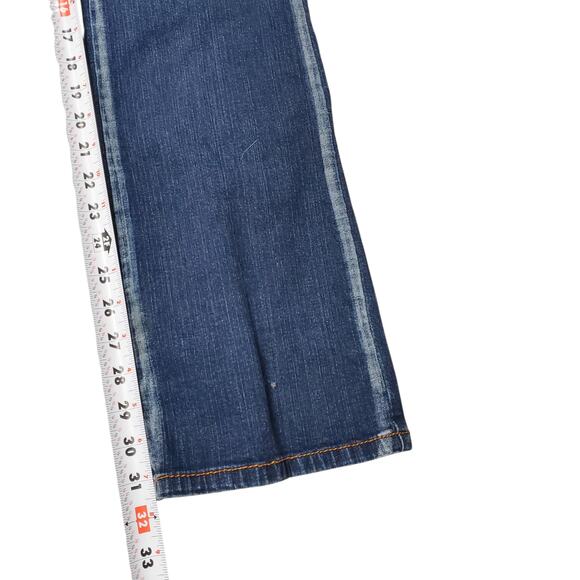 Y2k Low-Rise Flared Jeans Baby Phat Embellished Dark Wash Vintage - Size 5 - Picture 8 of 10